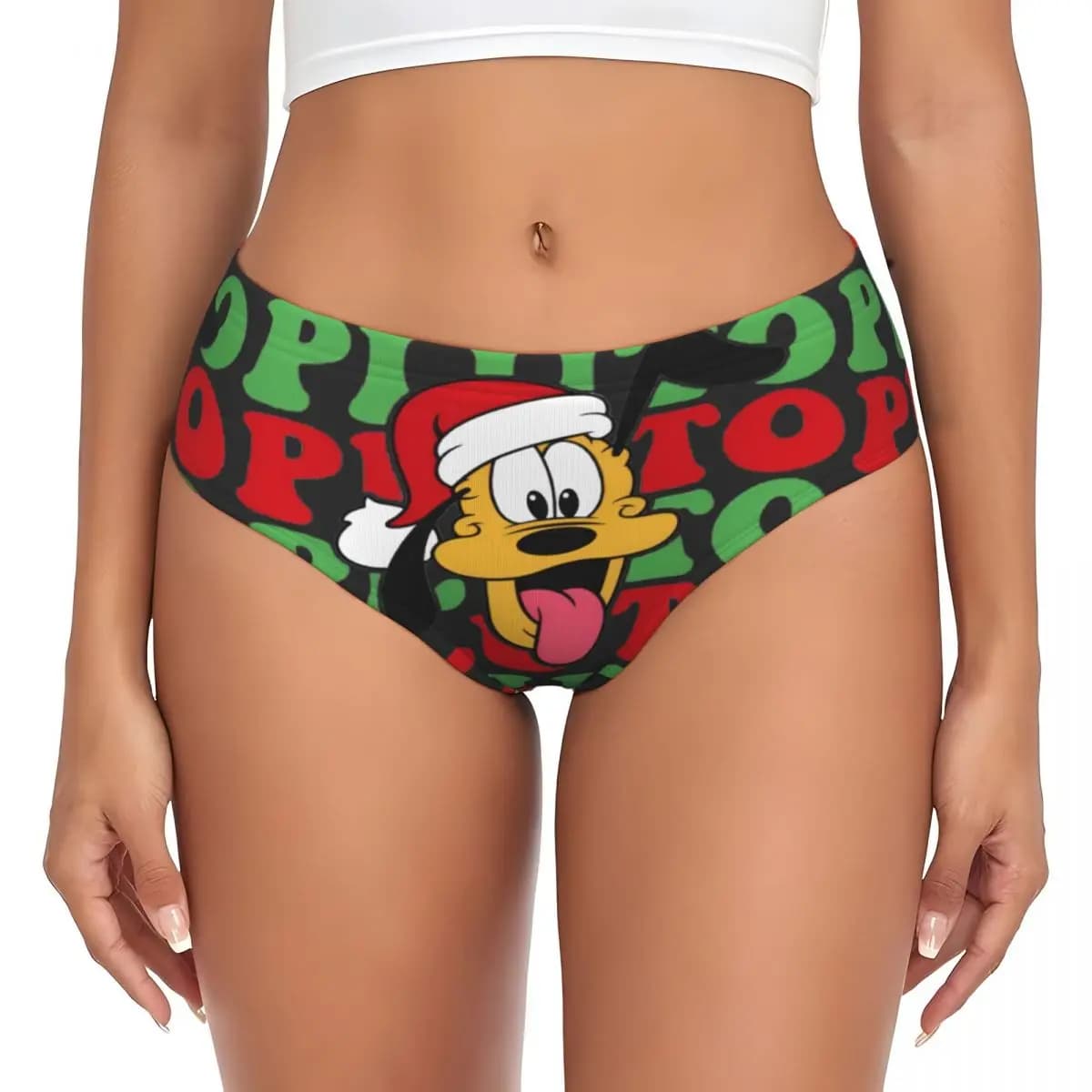 Slip Personalizzati P-Plutoes per Donna, Comodi e Elasticizzati, Biancheria Intima con Motivi Cartoon
