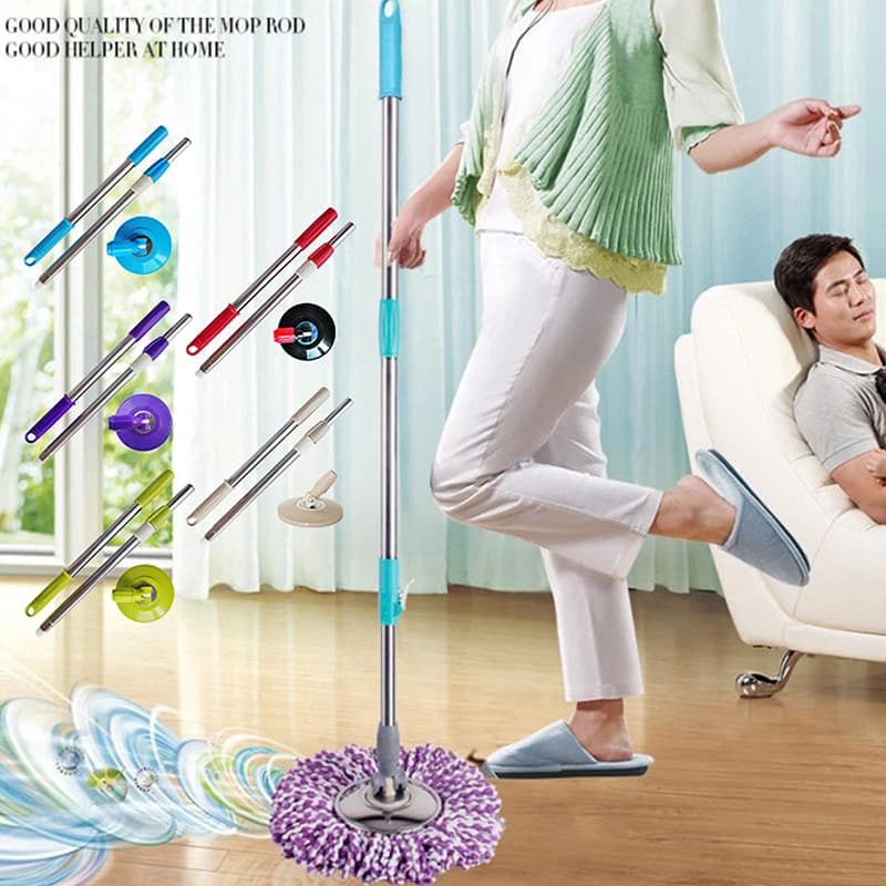 Spare handle for fuck NewSpin, for rotating 360 degree broom, version without pedal, cleaning kit with handle.