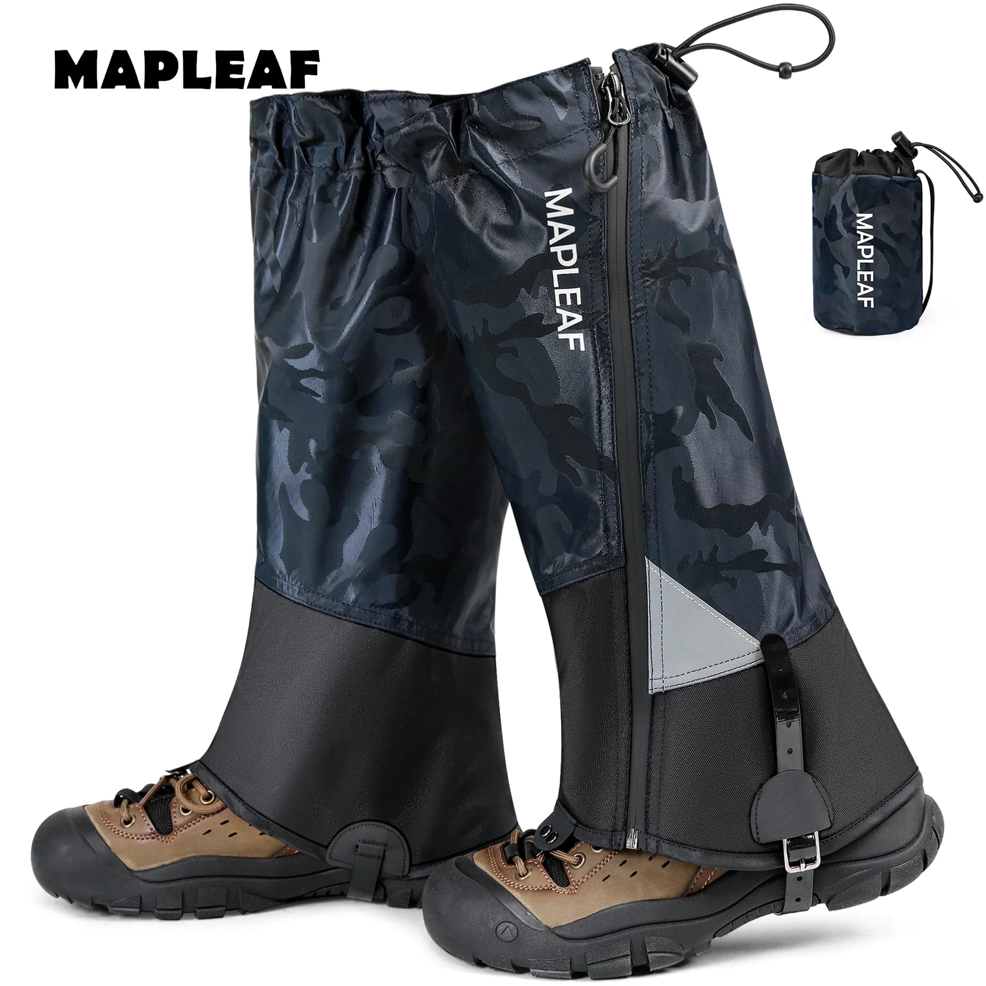 MAPLEAF Ghetre da Trekking Leggere e Impermeabili, Protezioni per Gambe per Caccia, Pesca, Escursionismo e Neve