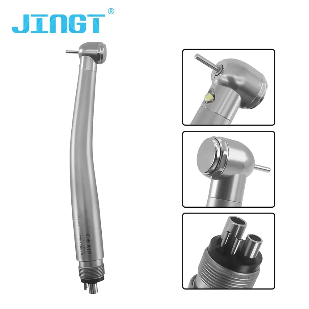 Manipoli per Turbine ad aria ad alta velocità dentali testa Standard 4 fori turbina ad aria singolo spruzzo d'acqua cuscinetti in ceramica fibra ottica