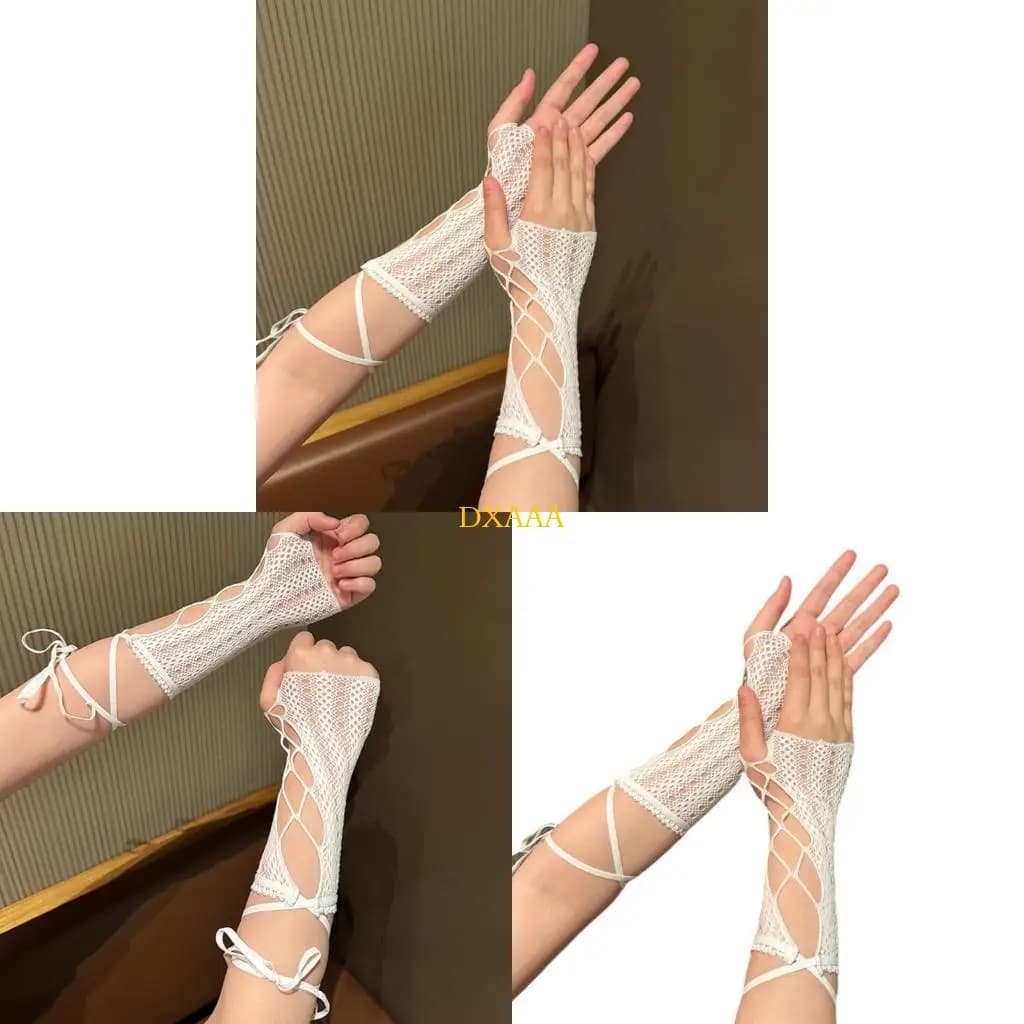 DXAA 2 pezzi Guanti alla resistenti alla Maniche punk fresche Manicotti da guida per per proteggere dal sole e