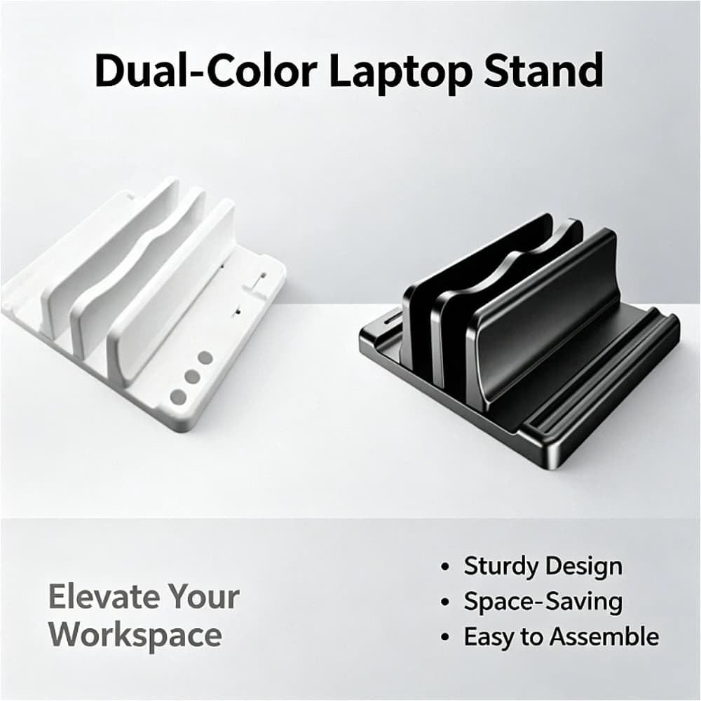 Supporto verticale per laptop, supporto regolabile per notebook, organizer da scrivania
