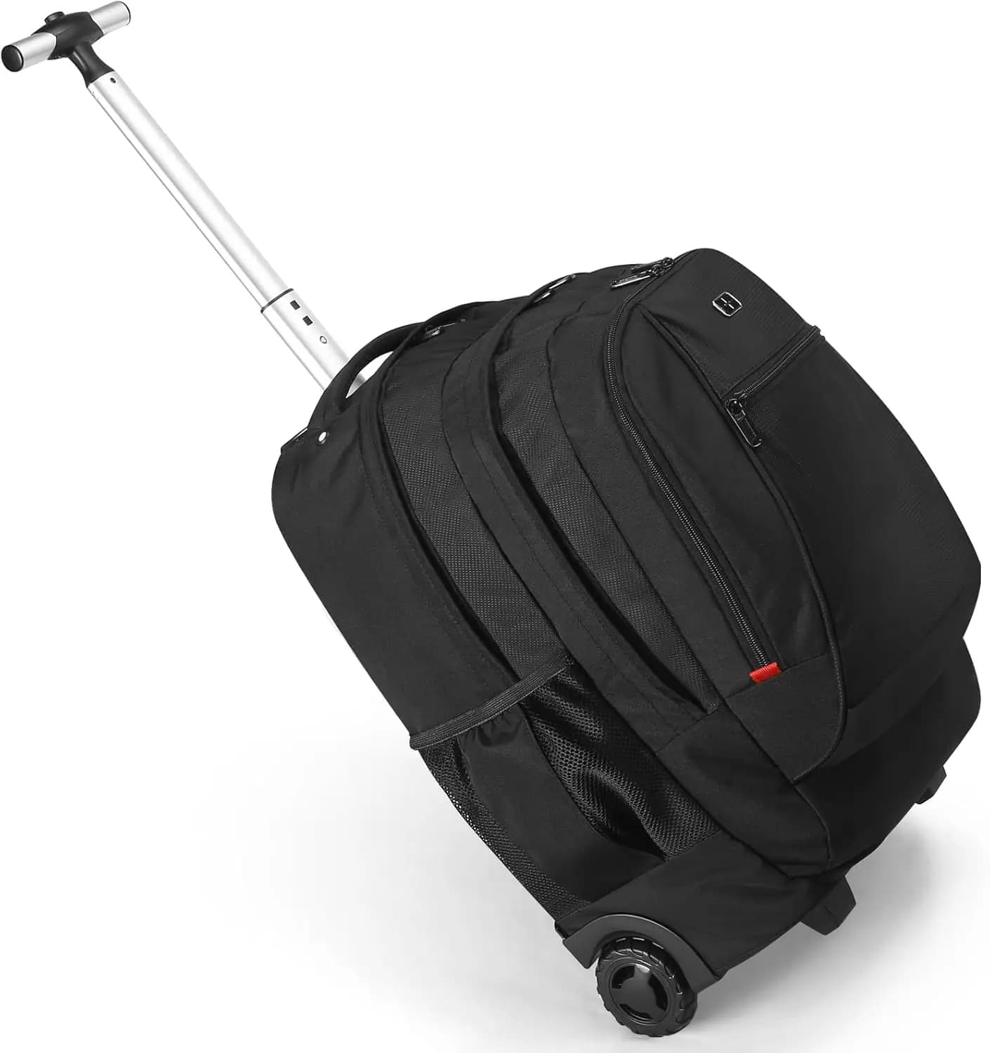 Zaino con Ruote 21x14x8, Bagaglio a Mano con Tasca per Laptop da 17'', Zaino da Viaggio Leggero per Adulti