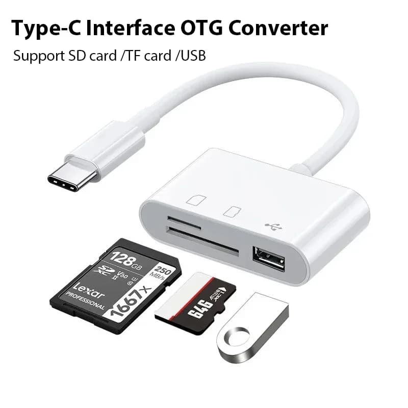 Lettore di schede di memoria Adattatore di tipo c TF CF sd OTG Writer Compact FlashUsB-C per iPad Pro Huawei Macbook Samsung Lettore di schede Xiaomi