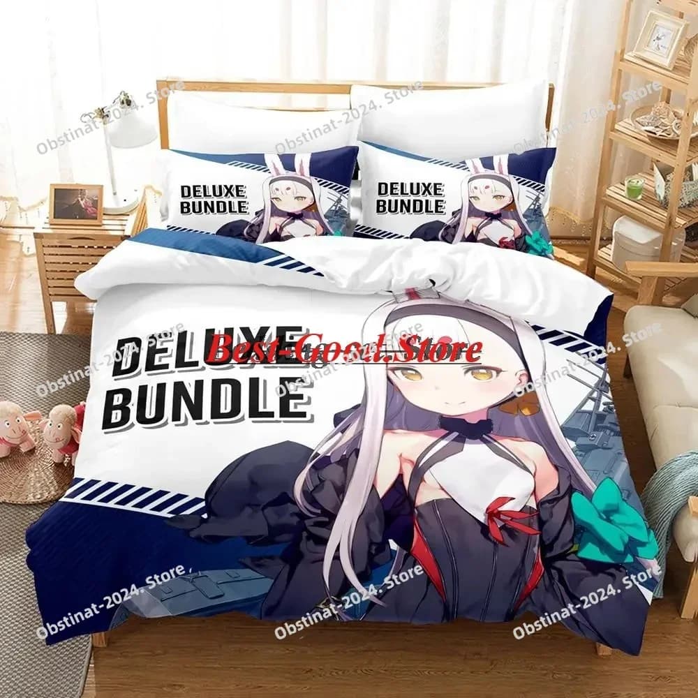 Azur Lane Set biancheria da letto Copripiumino Completo Queen King Size Federa Letto stampato Aldult Camera da letto per bambini Singolo Twin Anime Set lenzuola