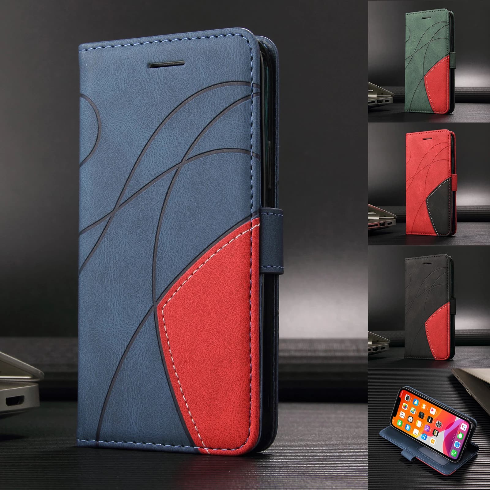 Custodia in pelle a portafoglio per Xiaomi 11T Pro Redmi NOTE 10S 9S 8T 9 Pro POCO X3 NFC Mi 11 Lite K40 Slot per scheda Staffa invisibile Cover