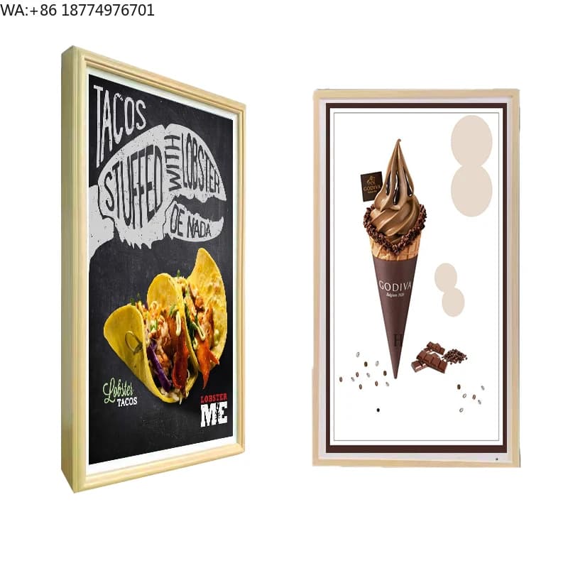 Digital Frame from 21.5 Inches to Good Price, New Full HD Wood Photo Frame with US Plug, Download and Video View in English