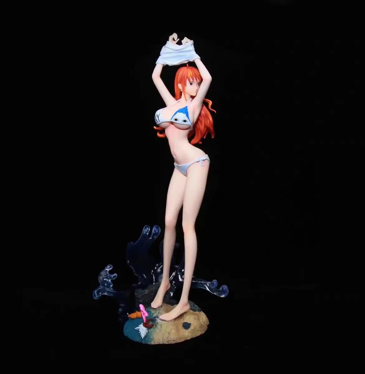Statuetta Anime One Piece di Nami in Costume da Bagno, 25cm, Modellino da Tavolo, Decorazione da Collezione, Regalo di Compleanno