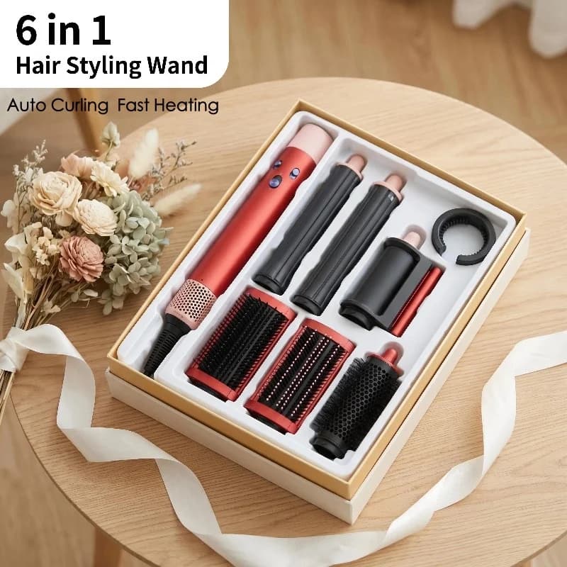 Hs05 Bacchetta Multifunzionale per lo Styling dei Capelli, Cura dei Capelli con Ioni Negativi, Asciugacapelli Silenzioso ad Asciugatura Rapida, Doppio Uso per Arricciare e Lisciare