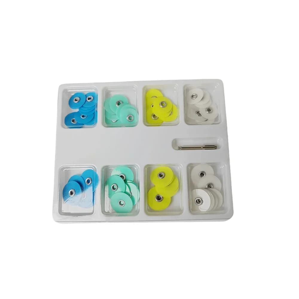 3 scatole di dischi per lucidatura dentale riduzione lorda contorno strisce mandrino set materiali per odontoiatria strumenti per sbiancamento dei denti 80 pezzi