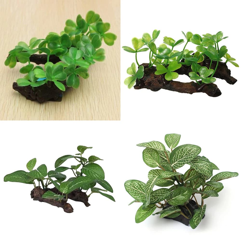 1 pezzo di legna artificiale per decorazioni per acquari, rami di piante in plastica, ornamento per decorazioni per acquari