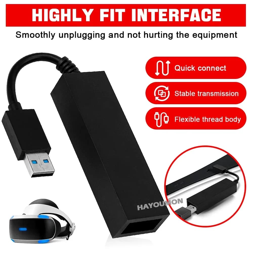 Nuovo Adattatore Mini Fotocamera 2026 per PS VR per Giocare con PS VR su PS5 PS4, Cavo Adattatore Convertitore da PSVR a PS5, Accessori Gaming
