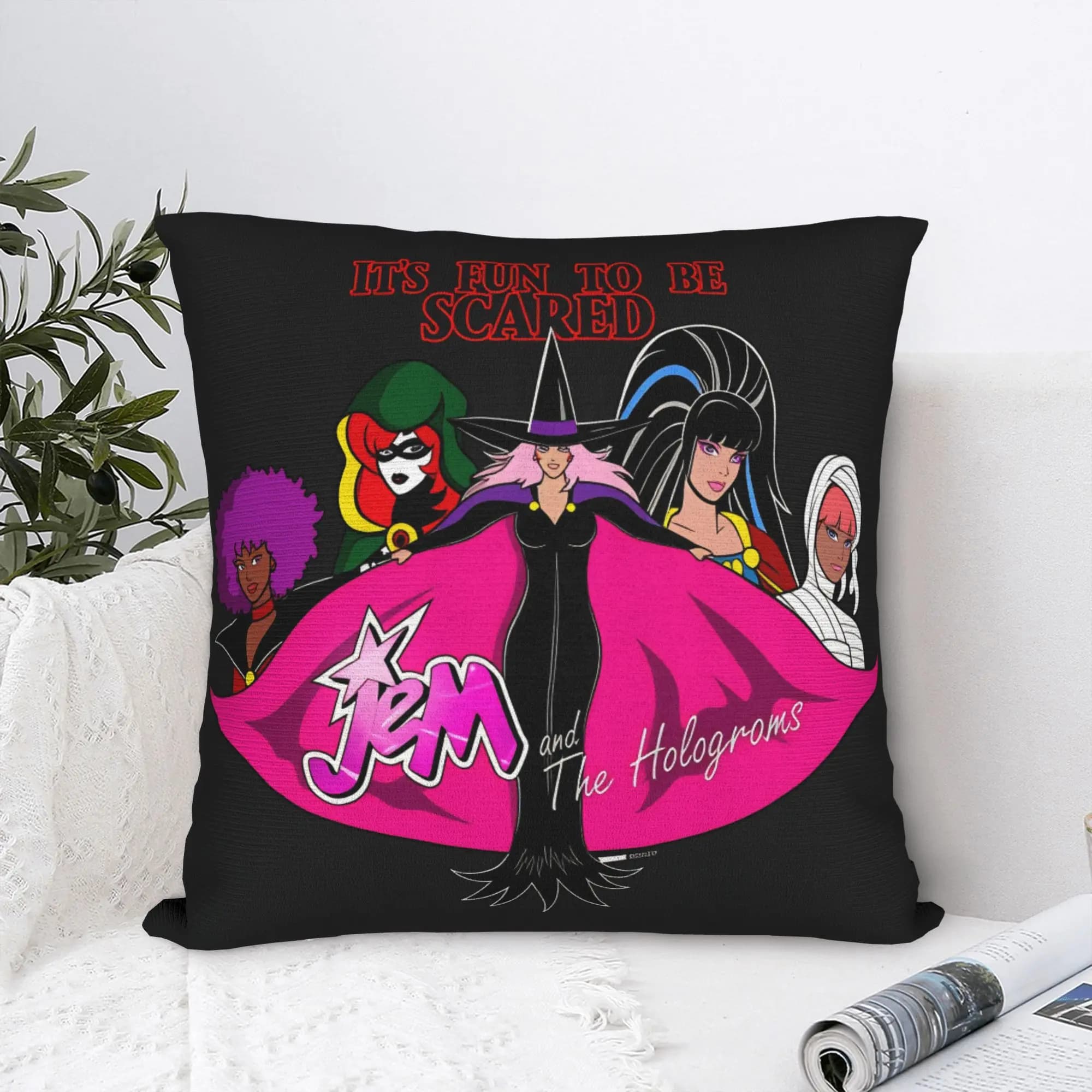 Federa per cuscino Kpop Jem and the Holograms, comoda fodera per cuscino, federe Kawaii per divano, auto, decorazioni per la casa