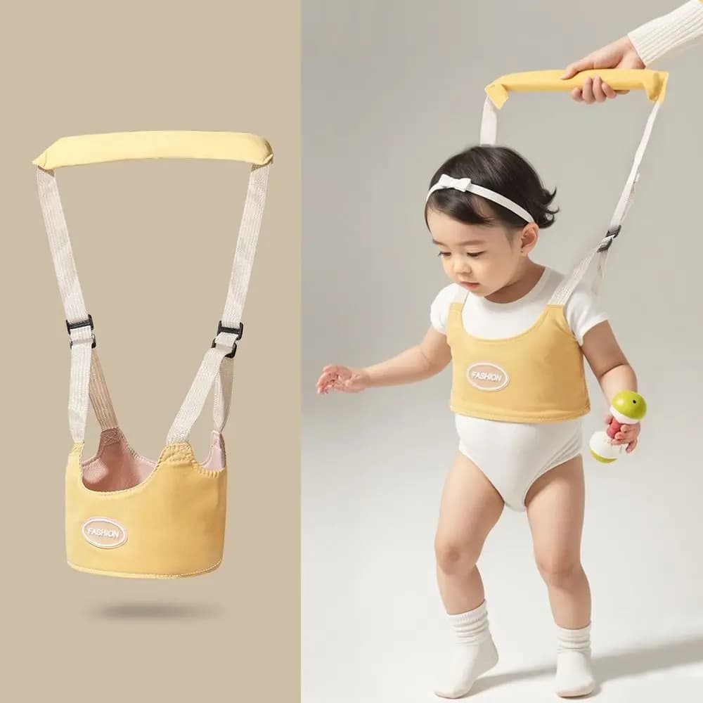 Adjustable Baby Walker Belt Safety Handheld Infant Walking Harness Solid Color Breathable Walking Assistant Strap for Kids