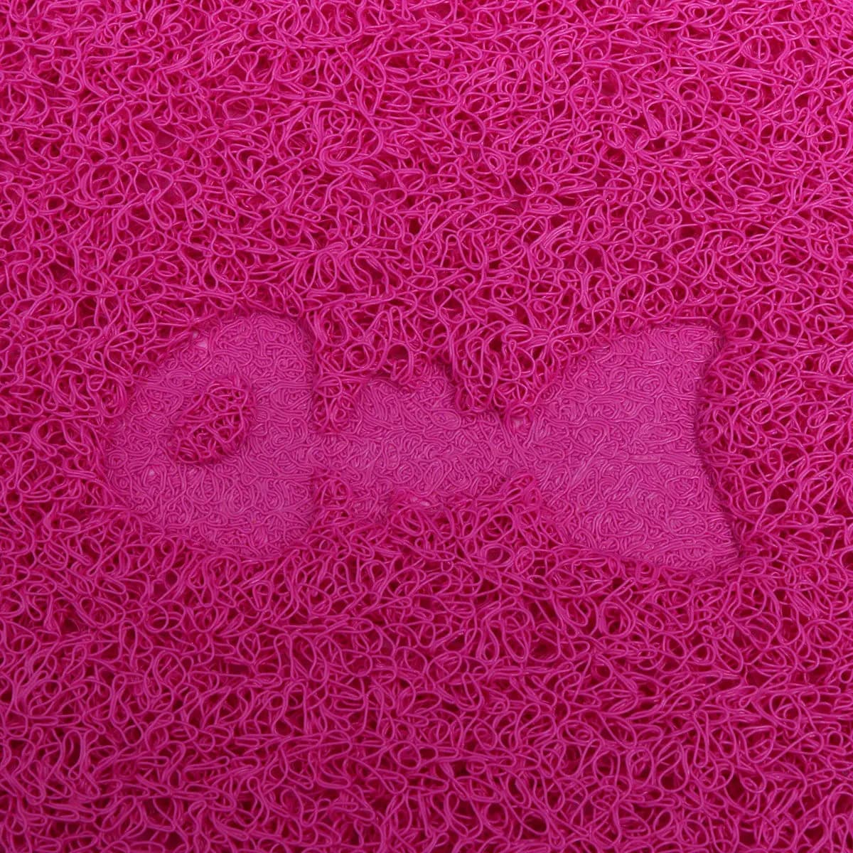 Tappetino per Lettiera Gatti in PVC con Base Antiscivolo, Tappetino per Ciotole di Cani e Gatti, Design Compatto Rosso Rosa