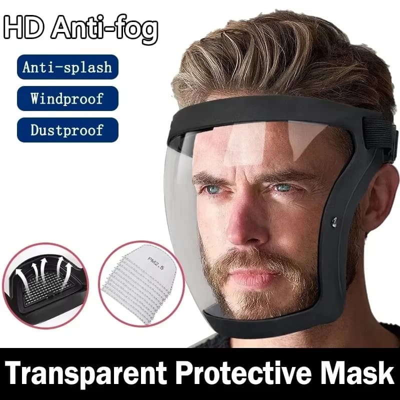 Protective Protective Cover Antifog Cover with Filter, Antispruzzi Mask, Dust Glasses, Spatial Spherical Glasses