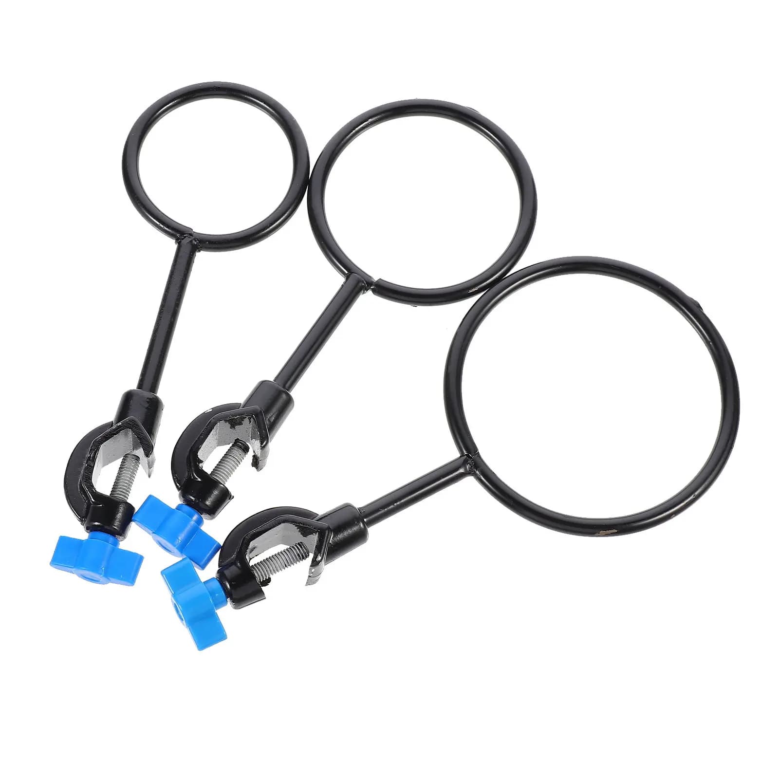 3Pcs Sturdy Closed Metal for Laboratory Stand Precision Engineered Oxidation-Resistant Retort Clamp Ring Set
