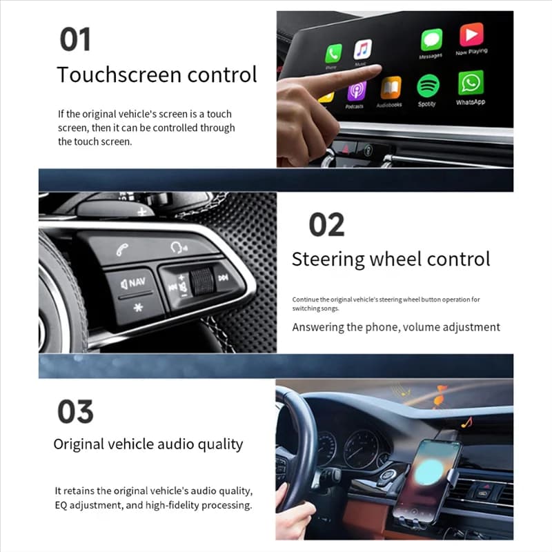 A41T Carplay Adapter Smart Wireless Plug And Play Wifi Adapter for Android Car Wireless Wired