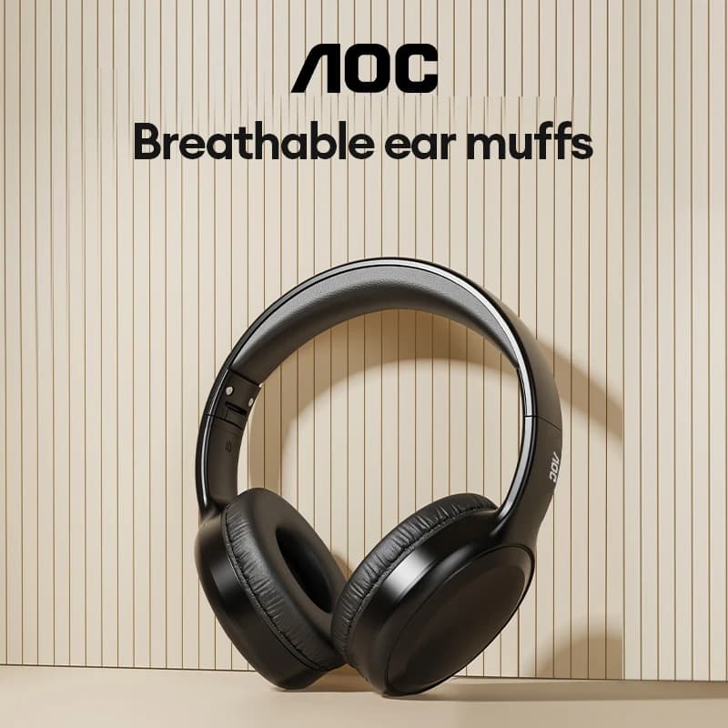 Wireless AOC Bluetooth 5.4 Foldable Sports Headphones in Low Latency for Gaming 2026 TH30 250mAh