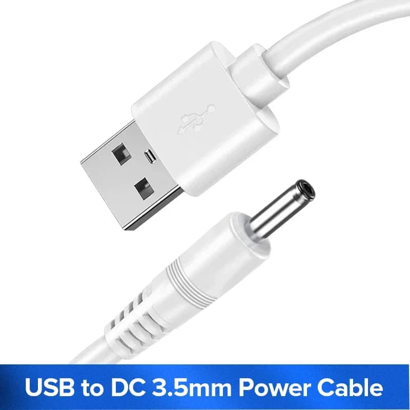 Cavo di alimentazione da USB a CC da 3,5 mm da 1,35 * 3,5 mm Cavo di ricarica da 5 V Cavo connettore rapido per HUB Lampada ventola USB Adattatore foro rotondo