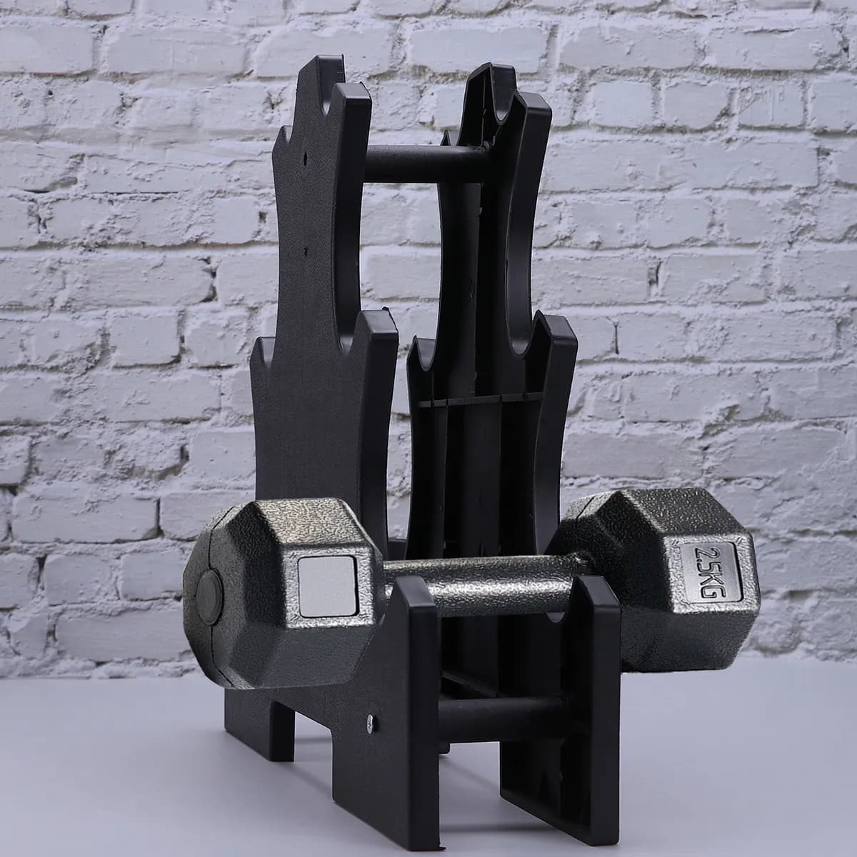 Supporto per manubri in ABS robusto, antirotolamento, protegge i pavimenti, ideale per palestra domestica, scrivania o scaffale