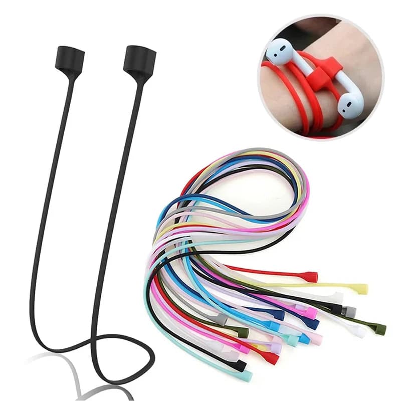 Magnetic Wireless Anti-Lost Silicone Earphones Rope Holder Cable For AirPods Pro 2 Airdots Huawei Freebuds Headphone Neck String