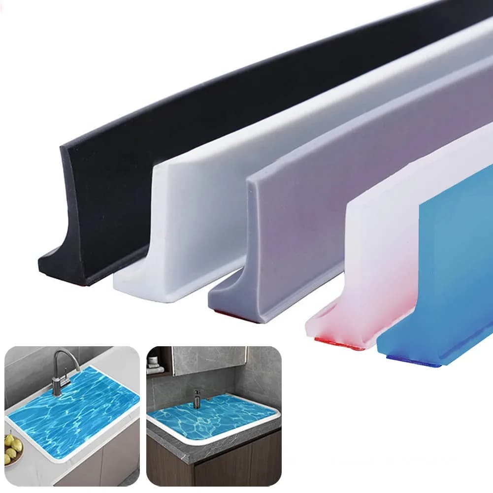 Barriera per doccia Tappo per acqua Bagno Striscia impermeabile Striscia di ritenzione dell'acqua Striscia di tenuta inferiore per porta pieghevole