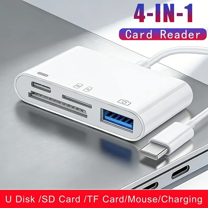 4 in 1 Type C To SD TF Card Adapter Type C Camera Adapter USB otg Card Reader