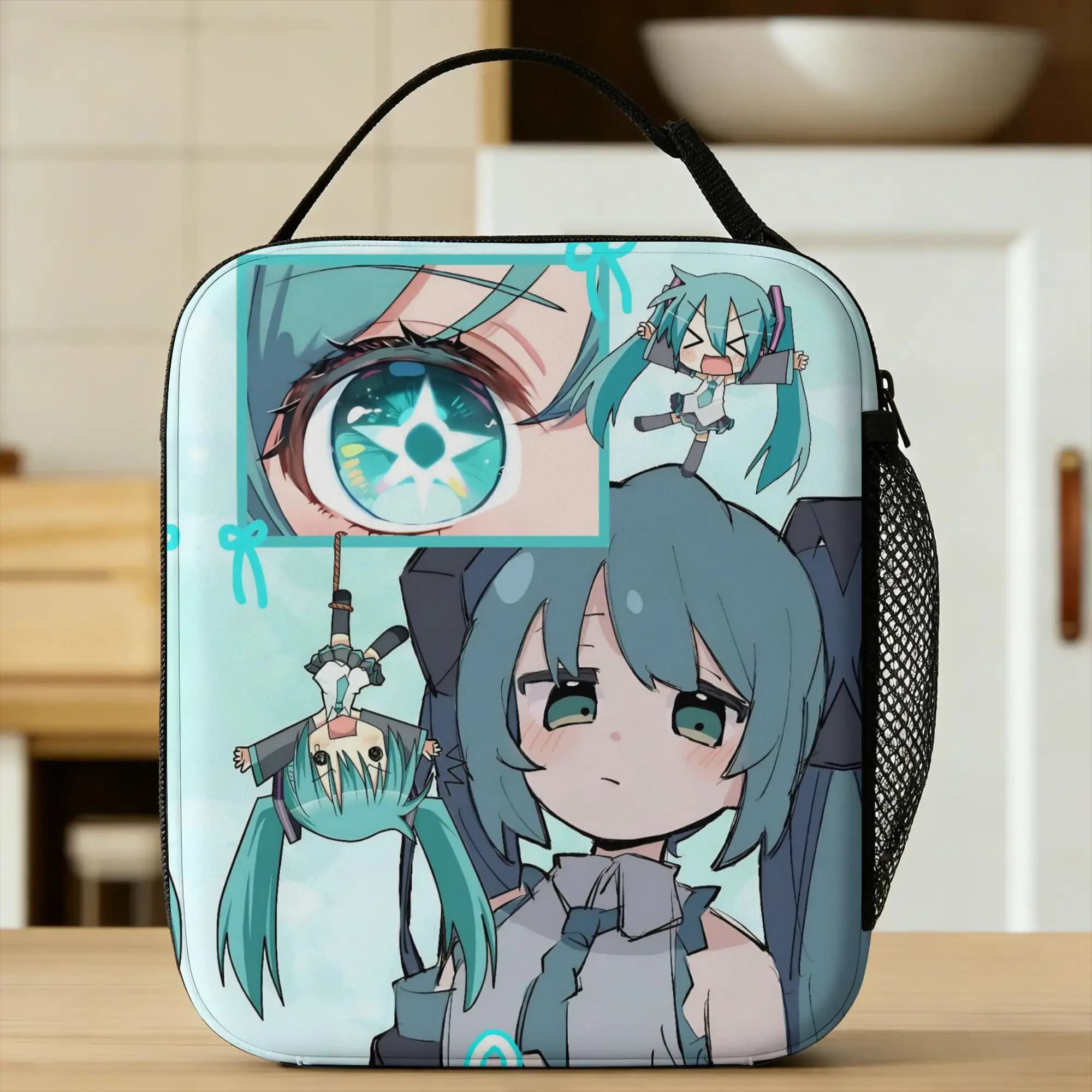Singer Hatsunes Mikus Insulated Lunch Bags Thermal Bag Reusable,Lunch Container High Capacity Tote Lunch Box Food Storage Bag