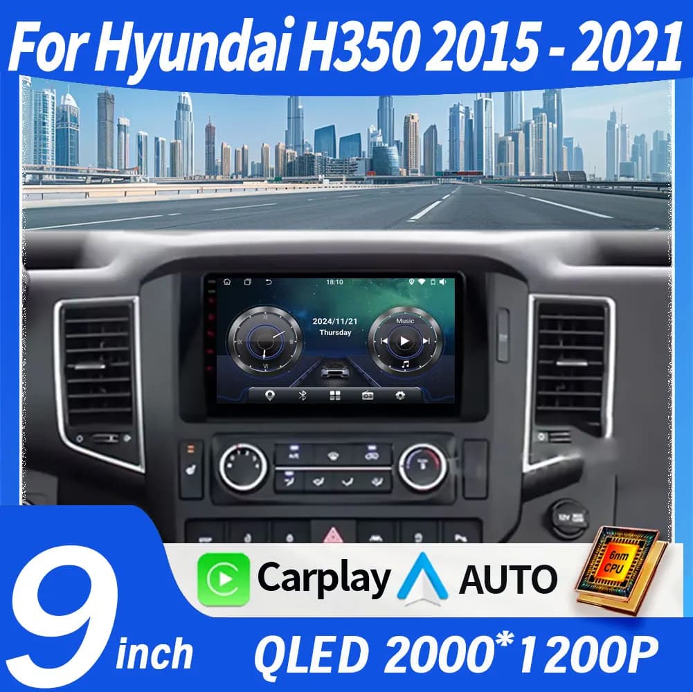 Android 15 Car Radio For Hyundai H350 2015 - 2021 GPS Multimedia Player Navi Head Unit Stereo 360 Camera DSP RDS Video Stereo BT