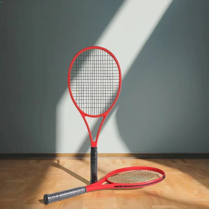 High Performance Lightweight Tennis Racket, Durable Nylon Mesh Material, Logo, Chinese Manufacturer Carbon Fiber Grip