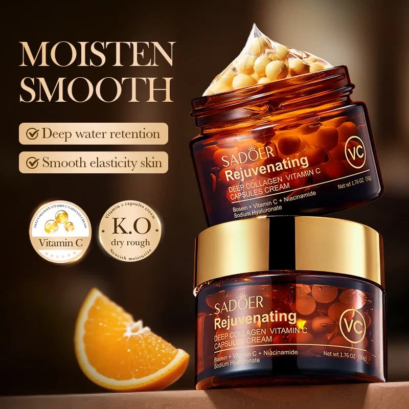 Vitamin C Capsule Cream Collagen Remove Wrinkle Cream Anti-Aging Firming Lifting Fade Fine Lines Moisturizing Brighten Skin Care