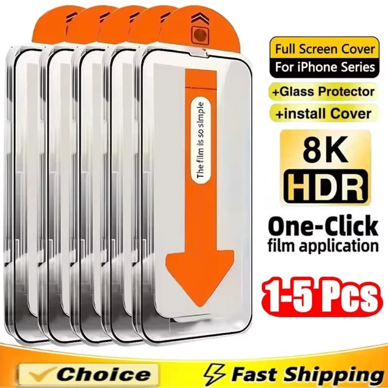 1-5PCS Vetro Temperato Senza Polvere Per Xiaomi Redmi 15 15C 14C 13C Nota 14 13 Pro 5G 12 11 10 9 8 7 12C 10C A3 12S Protezione Dello Schermo