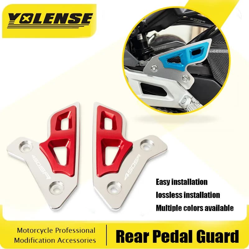 Pedane Posteriori CNC Moto con Protezione Tallone e Staffa per 450SR 450 SR 2022-2026