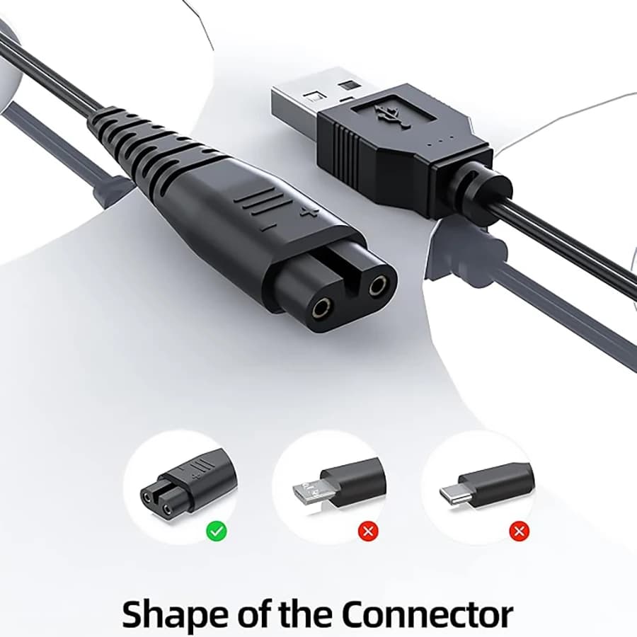 USB charging cable for Hatteker: replacement charging cable for wireless haircuts, professional haircuts, haircuts