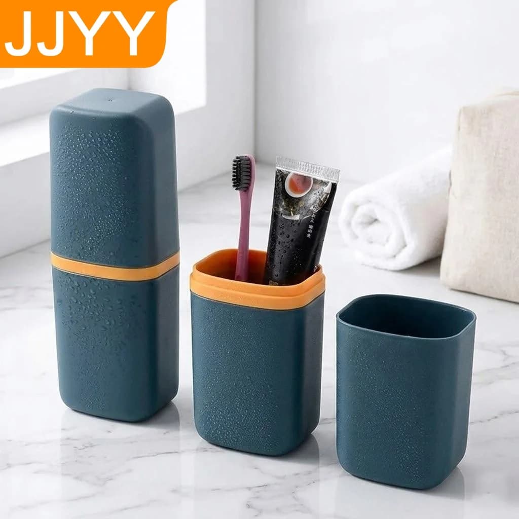 Porta Spazzolino da Viaggio Portatile, Custodia Impermeabile per Dentifricio, Organizzatore per Campeggio, Outdoor, Bagno e Casa