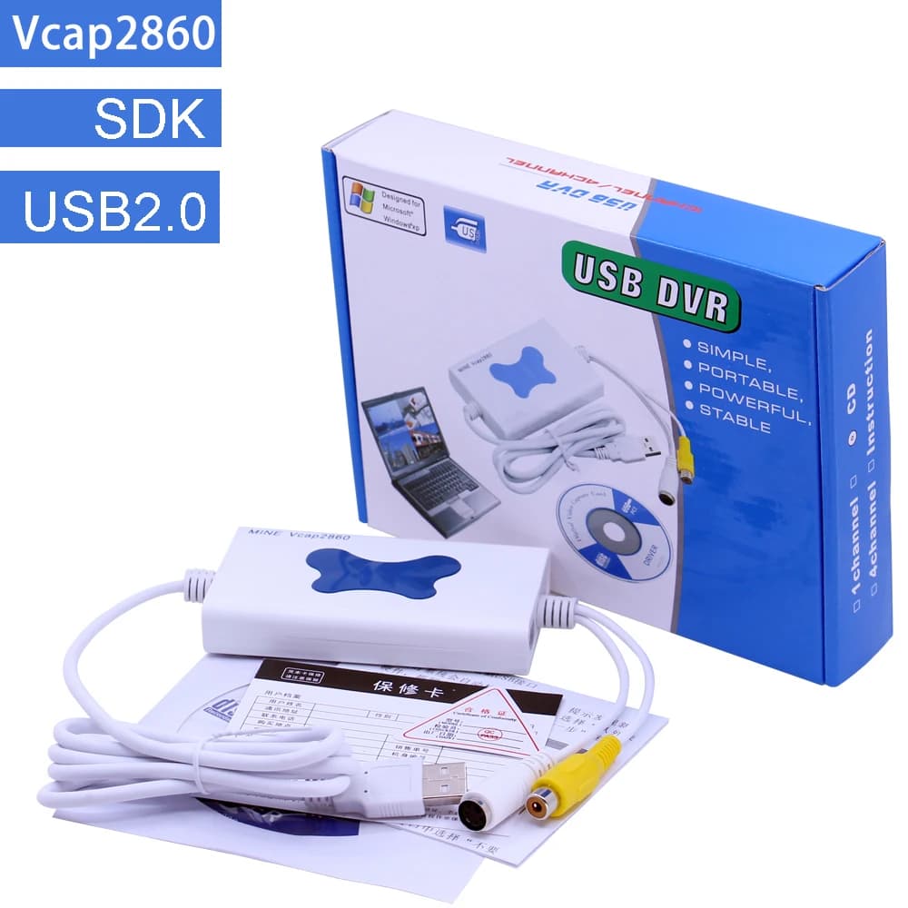 VCap2860 scheda di acquisizione Video USB USB2.0 DVR Win XP/7/8/10 videoconferenza B-gastroscopia ad ultrasuoni AV S-scheda di acquisizione Video