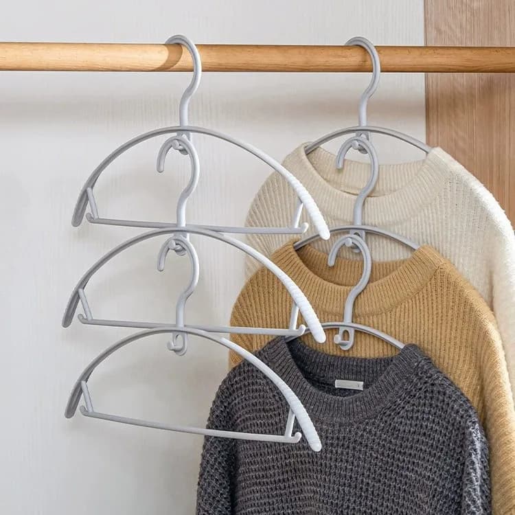 Appendiabiti per uso domestico, per appendere vestiti, senza lasciare tracce, anti-pressione sulle spalle, stendibiancheria, gancio di supporto per asciugare i vestiti, antiscivolo