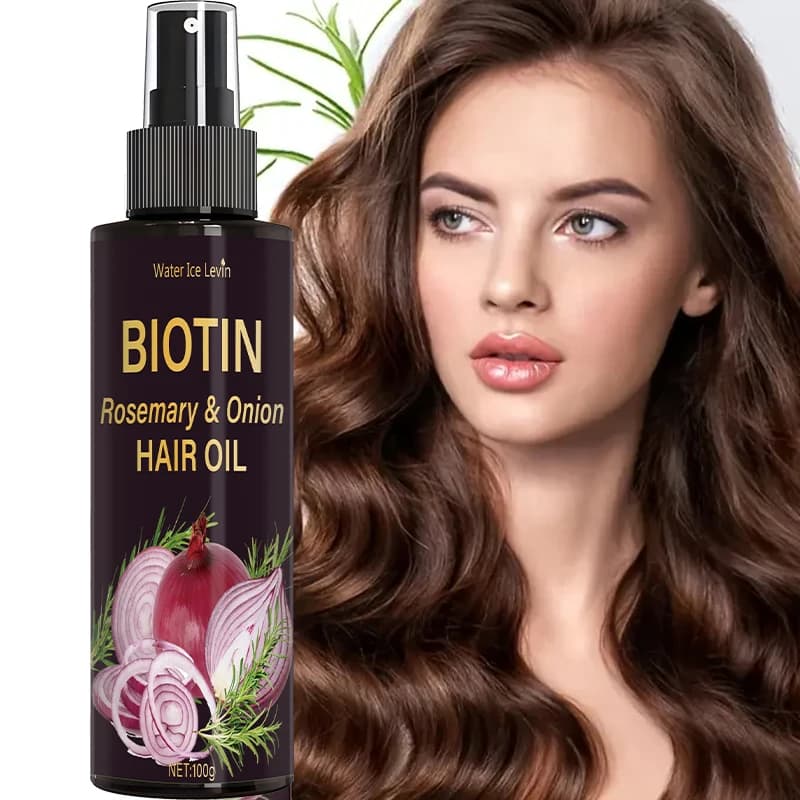 Spray three in one with rosemary oil: scalp care/hair, with onion formula, moisturizing hair and glossy, ideal oil for hair care