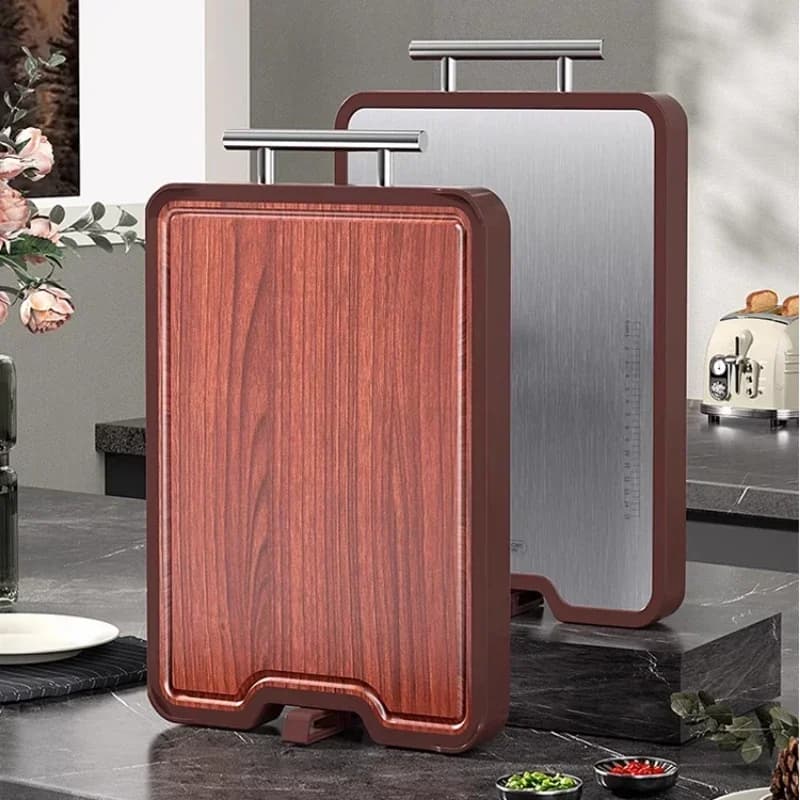 Double Sided Antibacterial Material PP mold resistant Ebony and 316 stainless steel for kitchen