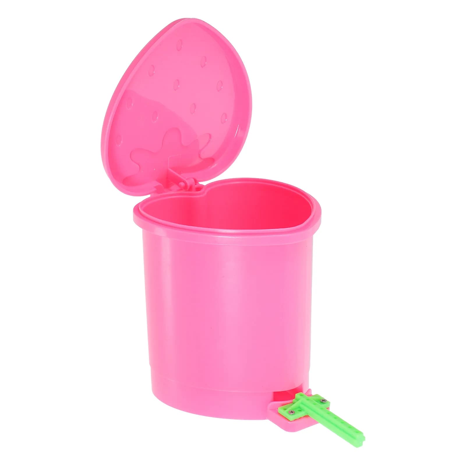 Cestino da scrivania a forma di fragola, piccolo cestino in plastica, mini contenitore per rifiuti per scrivania, bancone, ufficio, cameretta, Kawaii