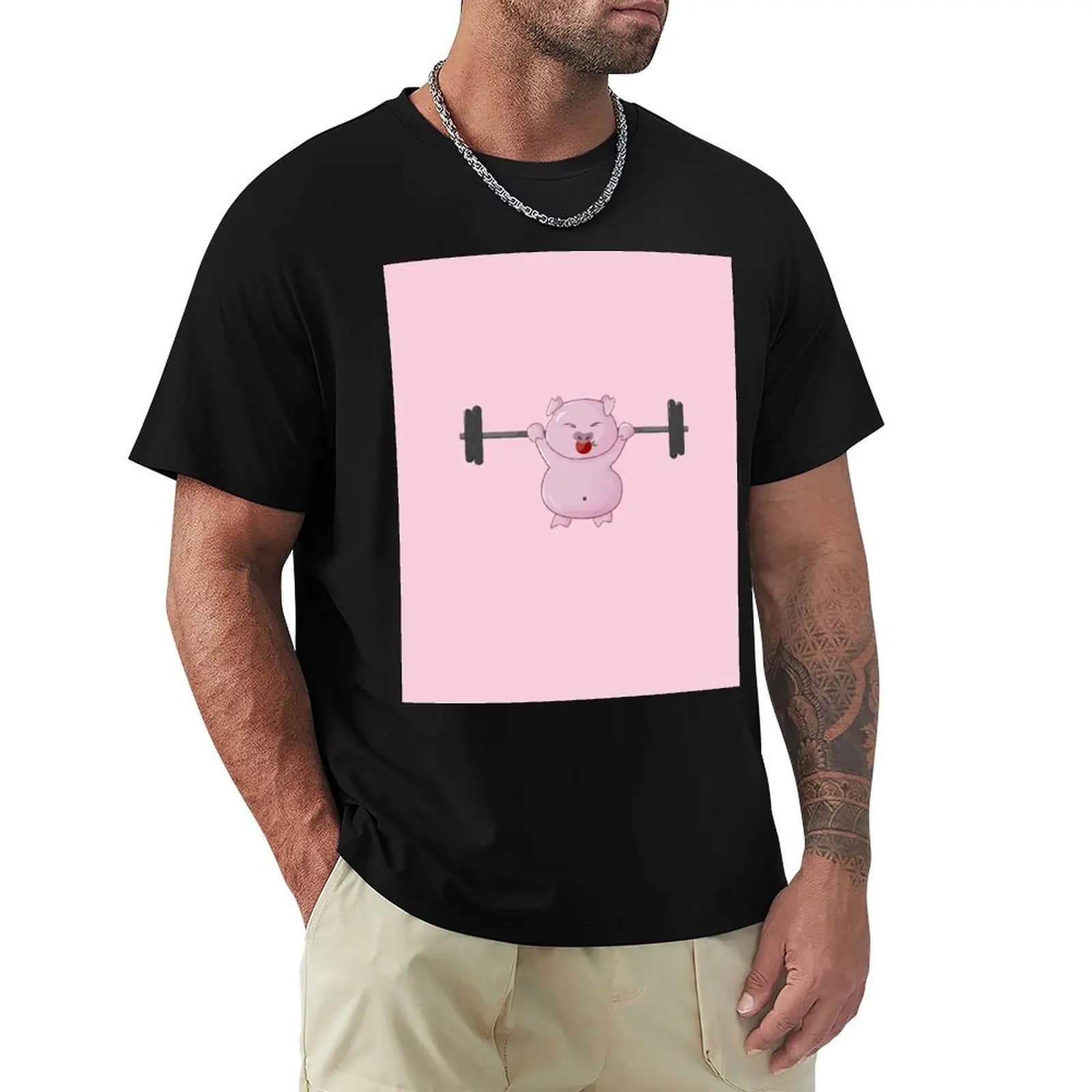 Pig Gym Beast T-Shirt Casual Fashion Short Sleeve Cotton T-Shirt