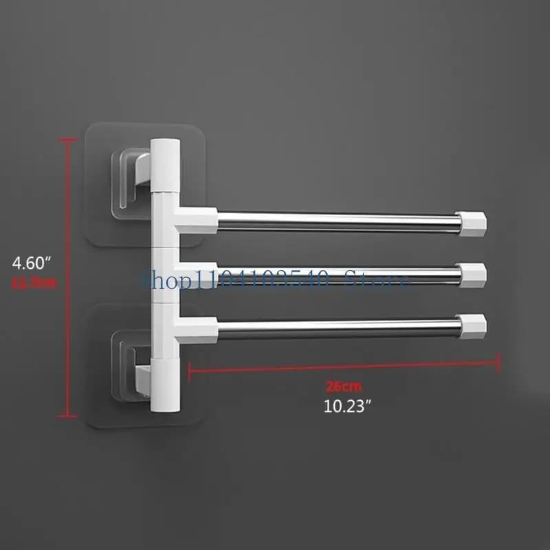 02DC Portasciugamani da Parete Portasciugamani Portasciugamani Rotazione 180° per Bagno Cucina