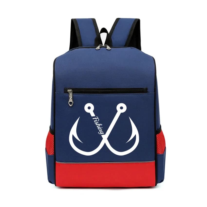 Zaino per bambini stampato da pesca Zaino in nylon per bambini Ragazzi Ragazze Regalo ideale Viaggi scolastici Pendolarismo quotidiano Zaino primario