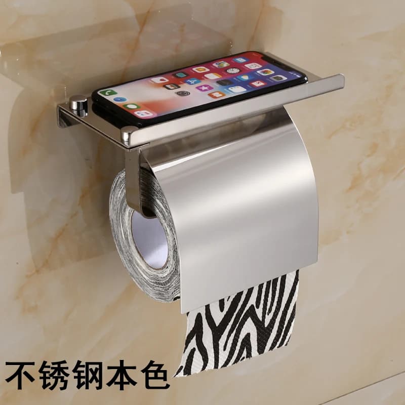 Porta carta igienica, portarotolo carta igienica in oro rosa, porta telefono da bagno, portaoggetti, senza perforazione
