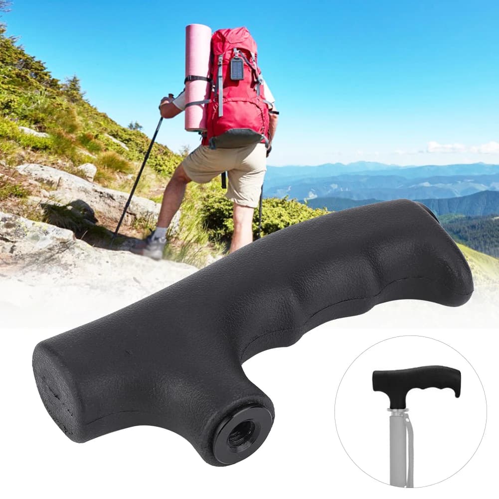Black Plastic MonoPiece Handle, Trekking Stick Handle, Photo Equipment Accessories