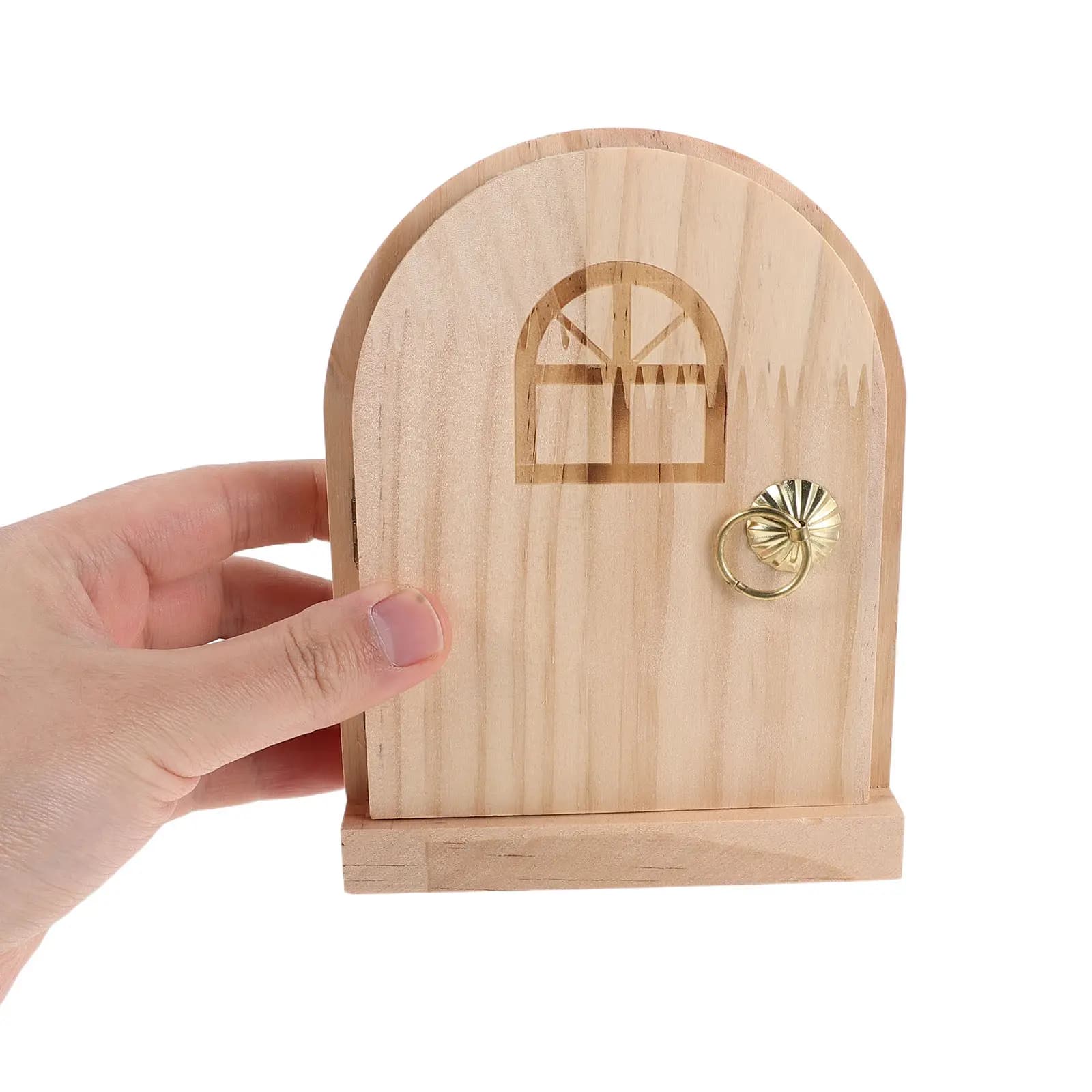 Copertura per Presa Elettrica a Forma di Porta in Legno Massello, Stile Rustico, Placca Decorativa Autoadesiva per Interruttore della Luce, per Cucina
