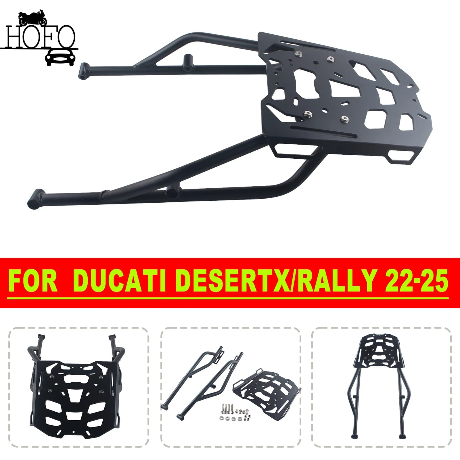Portapacchi Posteriore per Moto, Supporto Valigie e Bagagli per Ducati Desert X / Rally 2022-2025