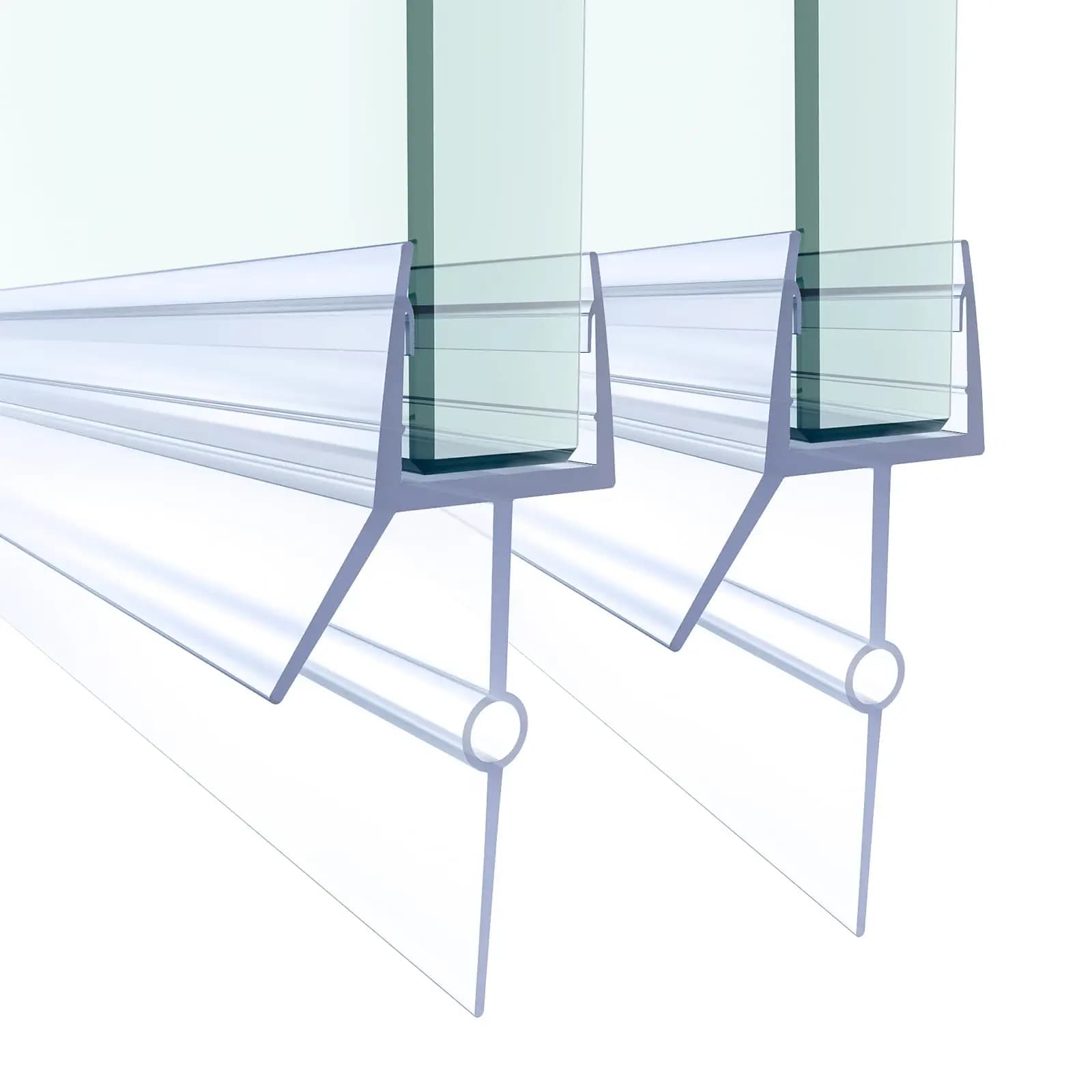 2 pezzi porta della doccia in vetro spazzatura porta guarnizione inferiore per sigillare 4-6mm gap porta guarnizione bagno senza telaio striscia di tenuta arresto perdite doccia