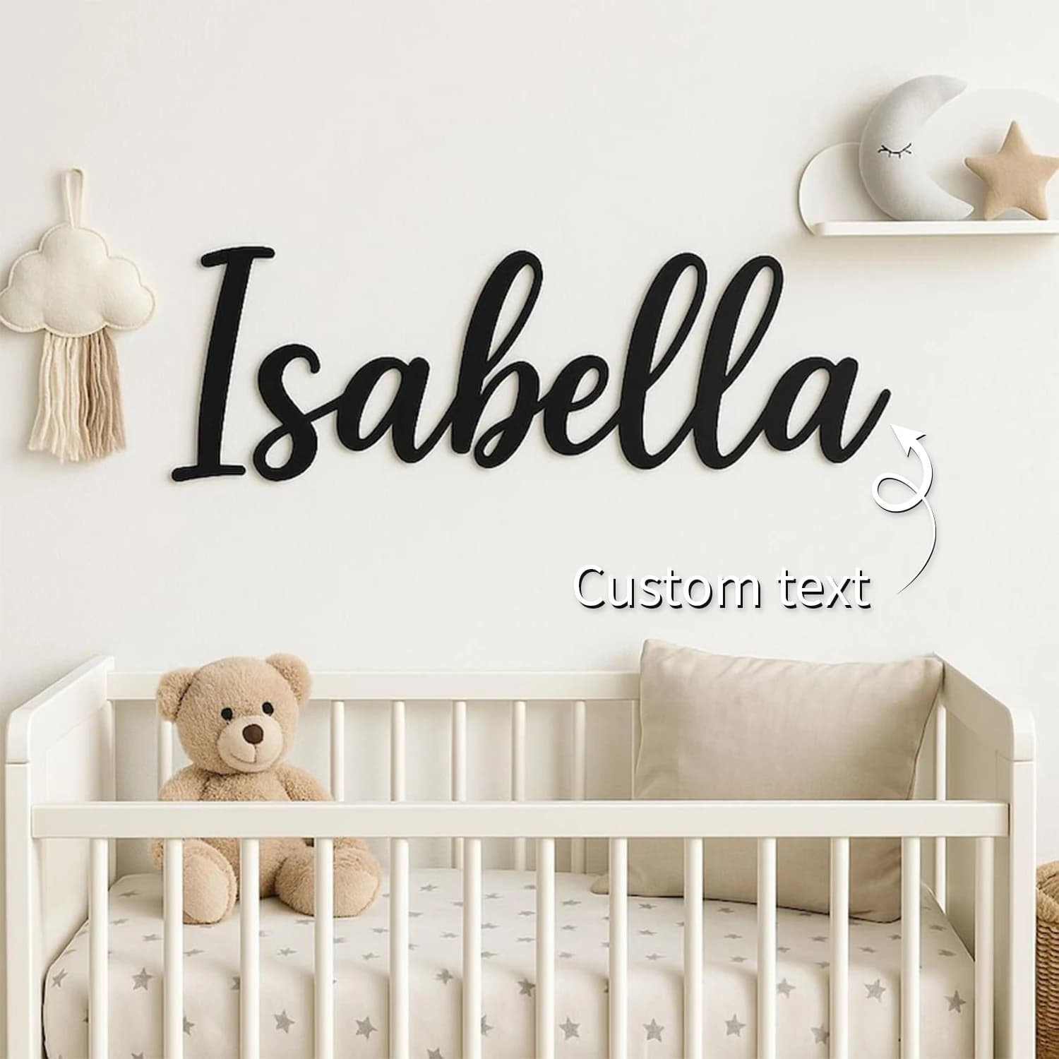 1pc Customized wooden name logo, Customizable names, dates, and greetings, Home decoration, customized gifts